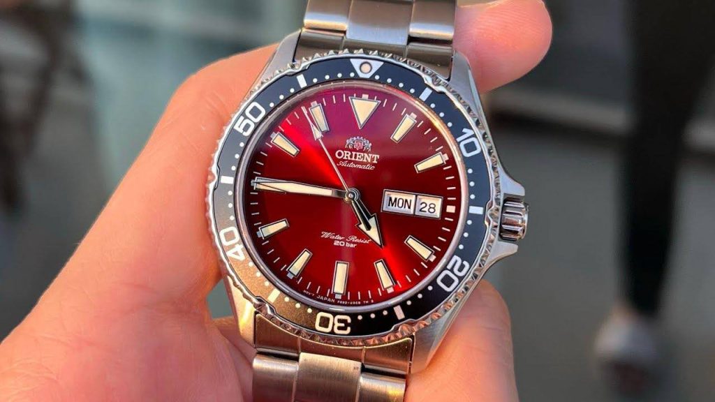 Orient watch 2024 red dial